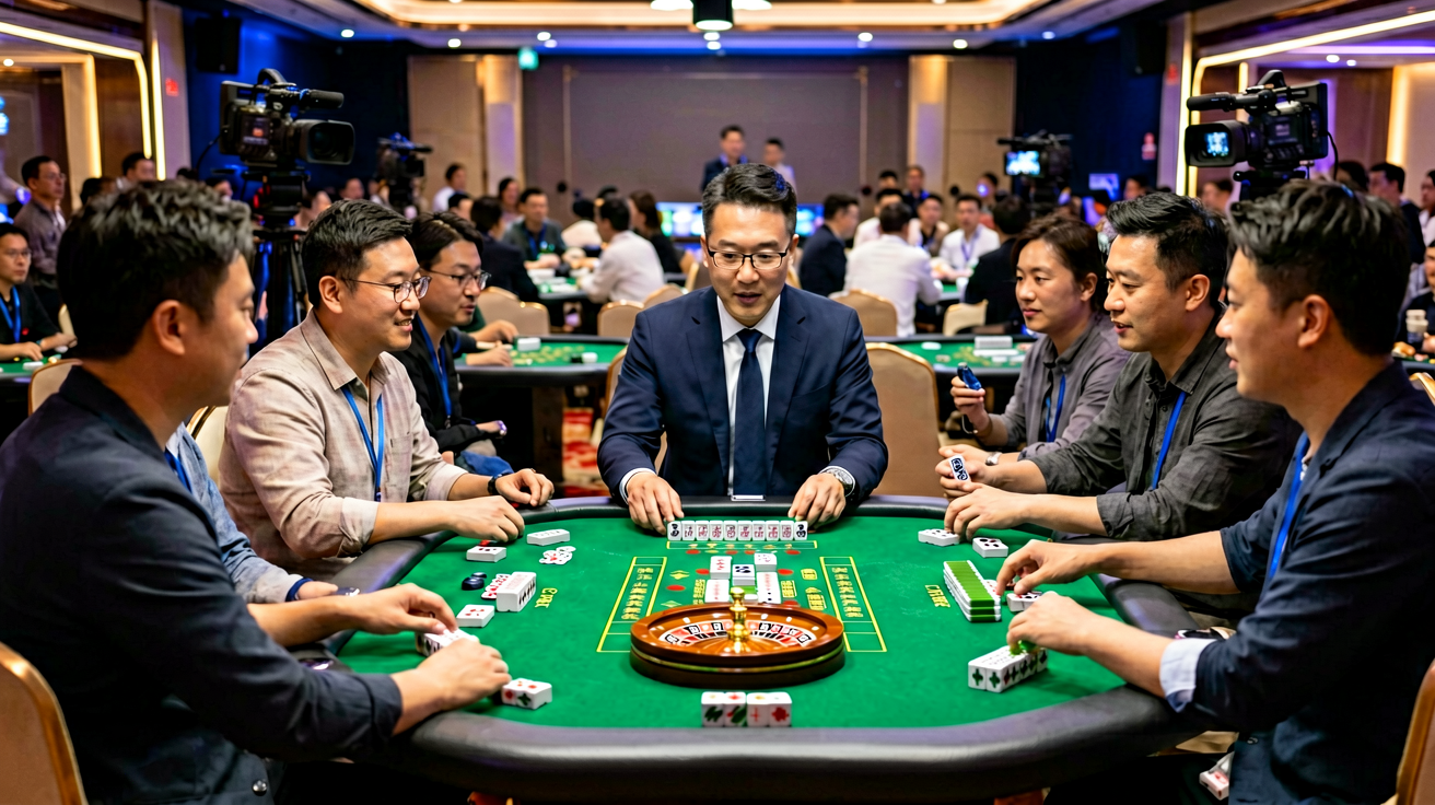 一竞技真人视讯频道专业荷官实时直播桌游场景